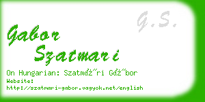 gabor szatmari business card